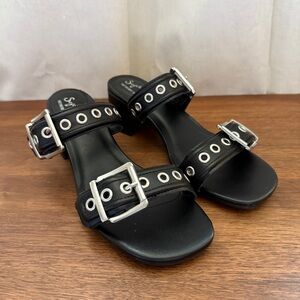 Seychelles Black Sandals with Adjustable Buckles